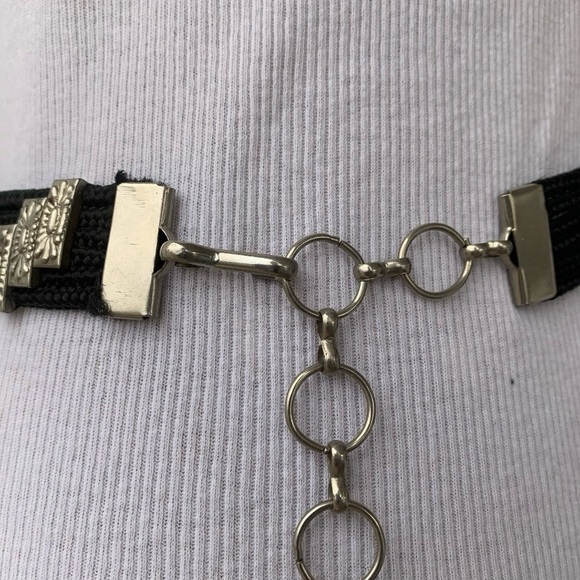 70s 80s Beaded Belt Multi Strand Gold Brass Silver Tone Beads Rock Disco Glam - Picture 11 of 16